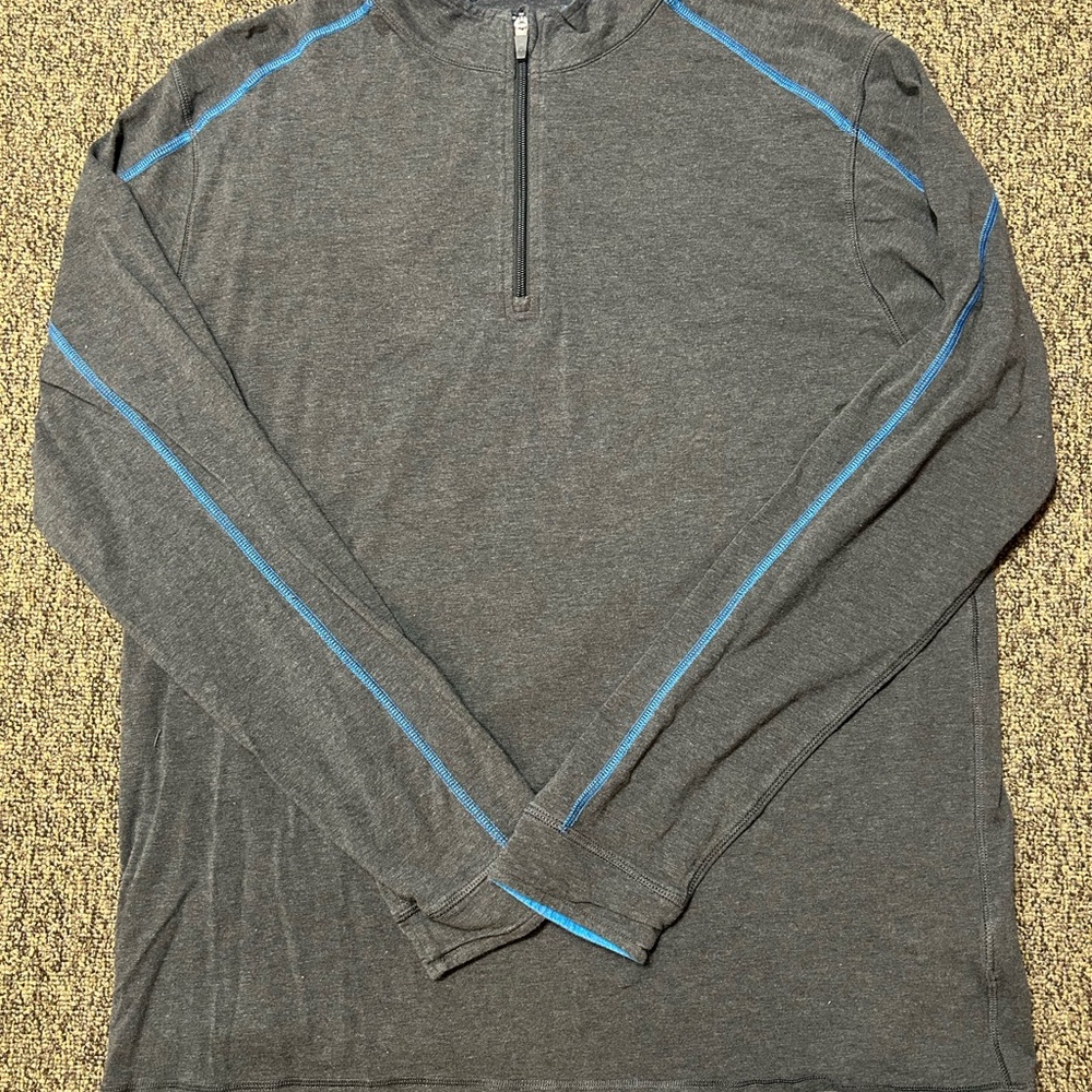 Tasc Performance 1/4 Zip Sweater Men’s XL Pullover Organizer Cotton